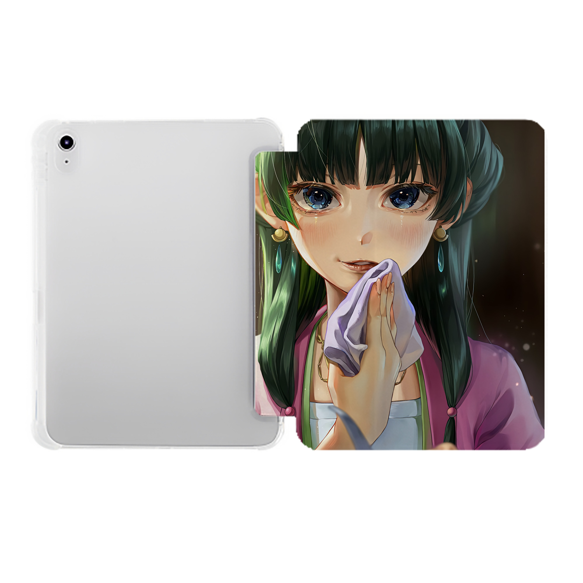 （画像用） 薬屋のひとりごと The Apothecary Diaries IPad ケース ペン収納付き 三つ折りスタンド PUレザー×シリコン 対応機種9.5/10.5/10.9インチ